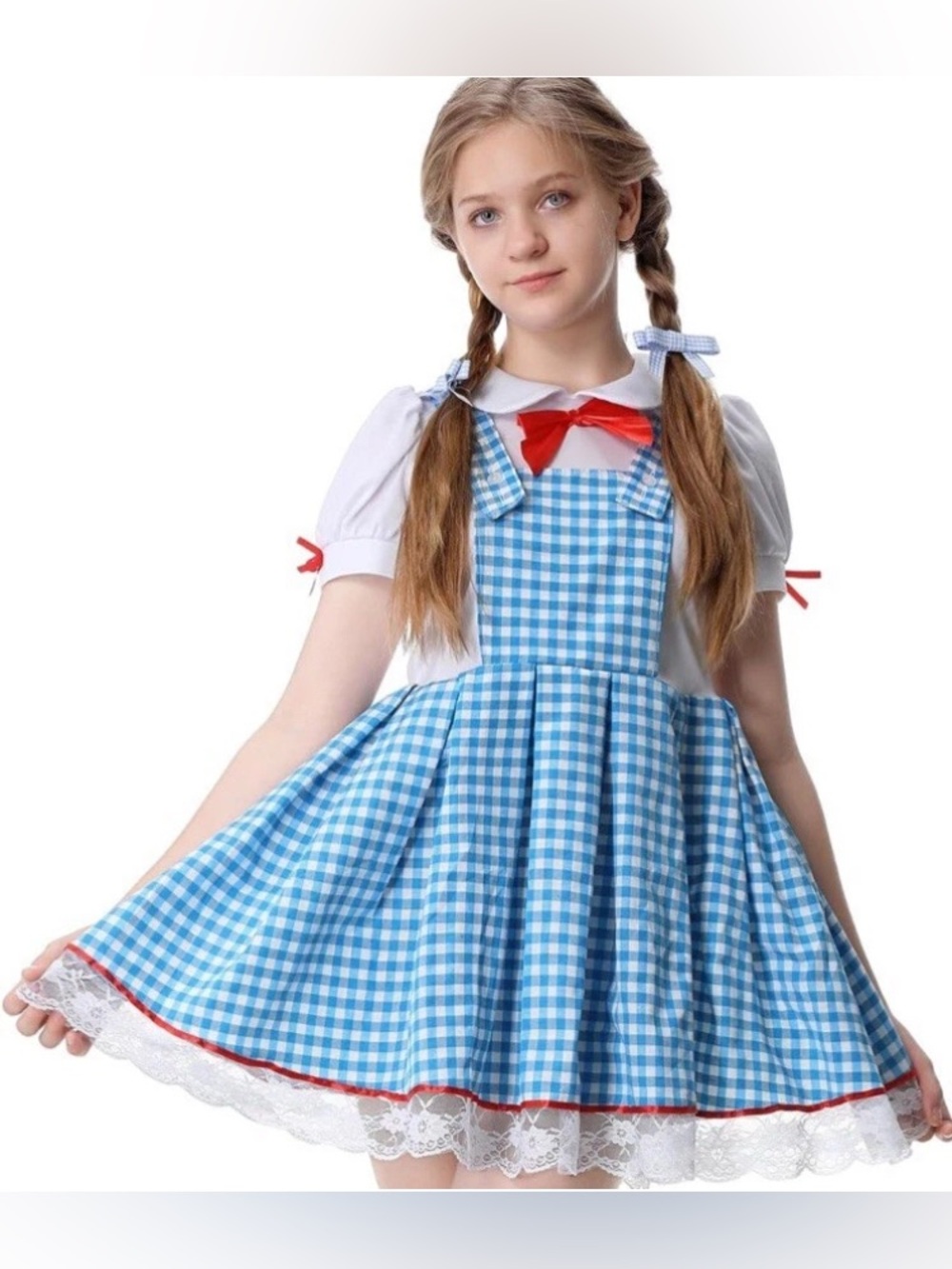 LMYOVE Dorothy Costume, Wizard Of OZ Size Large Girls 10/12 Halloween, Cosplay